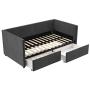 DHP Daybed with Storage Drawers, Twin, Grey
