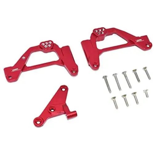 HONG YI-HAT Metal Front Suspension Bracket Shock Absorber Bracket Panhard Mount Suitable for 1/10 RC Crawler Axial SCX10 III AXI03007 Spare Parts (Color : Red)