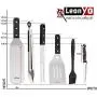 Leonyo Griddle Accessories Set of 6, Heavy Duty Stainless Steel Metal Spatula - Grilling Teppanyaki Spatula for Flat Top BBQ Cooking, Riveted Handle, Dishwasher Safe, Hanging Hooks Attached Leonyo Griddle Accessories Set of 6, Heavy Duty Stainless Steel Metal Spatula - Grilling Teppanyaki Spatula for Flat Top BBQ Cooking, Riveted Handle, Dishwasher Safe, Hanging Hooks Attached