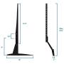 Mount-It! Universal TV Stand Base Replacement, Table top Pedestal Mount Fits 32 37 40 42 47 50 55 60 inch LCD LED Plasma TVs, 110 Lb Capacity