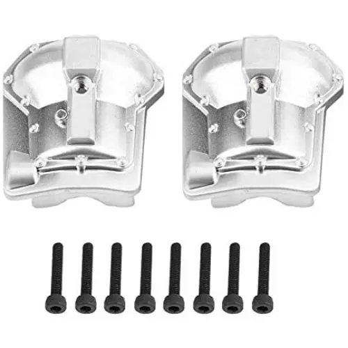RC Car Axle Housing, 2 Pcs Metal Axle Housing Cover Front Rear Axles for Traxxas TRX4 1/10 RC Crawler Car RC Model Parts Accessories(Silver) RC Car Axle Housing, 2 Pcs Metal Axle Housing Cover Front Rear Axles for Traxxas TRX4 1/10 RC Crawler Car RC Model Parts Accessories(Silver)