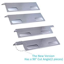 BBQration SS9935A 4-Pack 15 3/8 x 6 inches Stainless Steel Ducane Affinity Flavorizer Heat Shield Replacement for 3073101, 3000, 3100, 3200, 3300, 3400, 4100, 4200, 4400, 30501013,DUCHP3