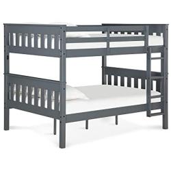 Dorel Living Moon Full Over Full Bunk Bed with USB Port, Gray