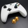 TOMSIN Metal Thumbsticks for Xbox One/ PS4 Controllers, Aluminum Analog Grip Replacement Parts for Xbox One S (2 Pcs) (Gold)