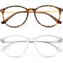 Blue Light Blocking Glasses Women Men Round Computer Lightweight Eyeglasses Frame Metal Legs Reading Gaming Glasses