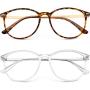 Blue Light Blocking Glasses Women Men Round Computer Lightweight Eyeglasses Frame Metal Legs Reading Gaming Glasses