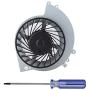 Hakeeta Internal PS4 Cooling Fan Replacement, Portable Replacement Part Internal CPU Cooling Fan Built in Fan with Screwdriver Metal Base Plate Quite Cooler for Playstation 4 KSB0912HE 1200.