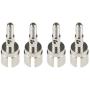 4pcs 02033 Metal Wheel Stub Axle for 1/10 Scale Redcat HSP Exceed Model Car Spare Parts (Silver)