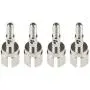 4pcs 02033 Metal Wheel Stub Axle for 1/10 Scale Redcat HSP Exceed Model Car Spare Parts (Silver)