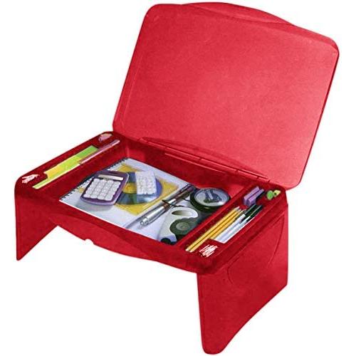 Folding Lap Desk, Laptop Desk, Breakfast Table, Bed Table, Serving Tray - The lapdesk Contains Extra Storage Space and dividers & Folds Very Easy, Great for Kids, Adults, Boys, Girls,