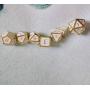 DND Polyhedral Metal Game Dice Gold White 7pc Set for Dungeons and Dragons DND RPG MTG Table Games D4 D6 D8 D10 D12 D20 DND Polyhedral Metal Game Dice Gold White 7pc Set for Dungeons and Dragons DND RPG MTG Table Games D4 D6 D8 D10 D12 D20