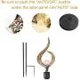 HDNICEZM Garden Solar Light Outdoor Decorative, Flame Crackle Glass Globe Stake Metal Lights，Waterproof Warm White LED for Pathway, Lawn, Patio, Yard.
