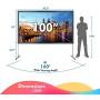 Rear Projector Screen with Stand, Upgraded 3 Layers Rear Projection Screen 100 in 4K 16:9 HD, Outdoor/Indoor Portable Movie Screen for Home Theater Office Presentation Backyard Movie