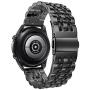 HATALKIN Compatible with Samsung Galaxy Watch 3 Band Bands 45mm Accessories Stainless Steel Metal Replacement Strap for Galaxy Watch3 45mm/Galaxy Watch 46mm/Gear S3 Frontier Men Women (Black/Black)