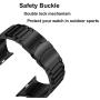 LDFAS Compatible for Apple Watch Band 44mm 42mm, Sport Stainless Steel Metal Strap with Safety Buckle for iWatch Bands Compatible for Apple Watch SE, Apple Watch Series 6/5/4/3 Smartwatch, Black