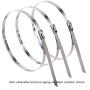 Runningfish Stainless Steel Self-Locking Cable Tie and Mounts Multi-Purpose Metal Zip Ties and Base Holders Exhaust Wrap Coated Locking (12'' 30PCS Ball）