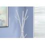 Monarch Specialties Coat Rack - Coat Tree with 8 Hooks, Hammered Metal 74'' H (White)
