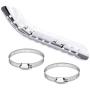 Cobella Universal Motorcycle Exhaust Heat Shield Silver Metal Heel Guard Exhaust Muffler Pipe Cover for Automotive, Motorcycle Motorbike