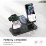 Wireless Charger Stand, CEREECOO 4 in 1 Wireless Charging Station Dock Compatible with iPhone Series12/11/11pro/Xr/Xs/X/Max/8/8Plus Apple Watch6/5/4/3 AirPods Pro/1/2(iWatch Charger Required)