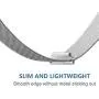 Koreda Compatible with Samsung Galaxy Watch 42mm/Galaxy Watch 3 41mm/Active 40mm/Active 2 40mm 44mm Bands Sets, 20mm Stainless Steel Metal Band + Mesh Loop Replacement Bracelet Strap for Gear Sport