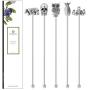 Homestia Stainless Steel Coffee Stirrers Beverage Stir Sticks Coffee Swizzle Sticks Metal Head Top(Tropical)