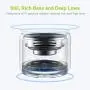 Travel Case Packed, Wireless Mini Bluetooth Speaker with Custom Bass Radiator. EWA A106, Small But Loud, The Next Generation of Portable Speakers for Home, Outdoors, Shower (Silver)