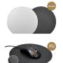 Round Mouse Pad LoiStu Round Aluminum Alloy Mouse Pad Winter and Summer Dual-Use Waterproof Antiski Matte Metal / High-Grade PU Leather Mouse Pad (Gray)