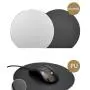 Round Mouse Pad LoiStu Round Aluminum Alloy Mouse Pad Winter and Summer Dual-Use Waterproof Antiski Matte Metal / High-Grade PU Leather Mouse Pad (Gray)
