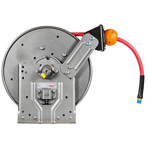 Hannay Reel Package Kit for Air - Water - Lubrication Oil (Low Pressure) - includes N700 Spring Rewind Reel + 50ft 1/2in 280PSI Hose - N716-19-20J - 47-24