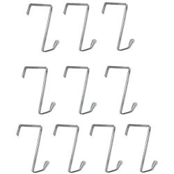 MISSLO Metal Over The Door Hook Door Hanger Hooks for Hanging Clothes 10Packs