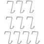 MISSLO Metal Over The Door Hook Door Hanger Hooks for Hanging Clothes 10Packs