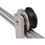 10FT Modern Satin Stainless Steel Double Sliding Barn Wooden Door Hardware Set