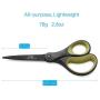 LIVINGO 2 Pack 8'' Titanium Non-Stick Scissors, Professional Stainless Steel Comfort Soft Grip, All-Purpose, Straight Office Craft Scissors for DIY(Green/Yellow)