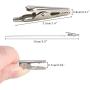 ManYee 50 Pcs Wire Card Holder Metal Wire Alligator Clamp Clips Long-Tailed Memo Alligator Iron Clip Clasp Table Picture Number Holder for Wedding Party Clay&Cake Decor