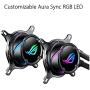 ROG Strix LC 120 RGB, Cooler CPU All-in-one ROG, with addressable RGB Lighting, Aura sync, NCVM Pump Coating and ROG Radiator Fan