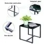 Viewee 3 Pieces Patio Rattan Sets, Modern Outdoor Furniture with 2 PE Rattan Chairs, 2 Thicker Cushions and 1 Square Metal Side Table for Indoor and Outdoor Porches, Decks and Balconies Viewee 3 Pieces Patio Rattan Sets, Modern Outdoor Furniture with 2 PE Rattan Chairs, 2 Thicker Cushions and 1 Square Metal Side Table for Indoor and Outdoor Porches, Decks and Balconies