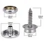 crafts man 150 PCS Canvas Snap Kit Tool,Metal Screws Snaps Marine Grade 3/8'' Socket Stainless Steel Boat Canvas Snaps with 2 Pcs Setting Tool for Boat Cover Furniture (150 pcs)