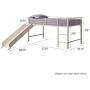 DHP Junior Twin Metal Loft Bed with Slide, Multifunctional Design, White with White Slide