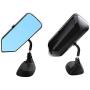 Kyostar Universal F1 Style Side Mirrors Glossy Black Rear View Mirror with Blue Glass