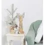 AuldHome Wooden Angel Christmas Statue; Farmhouse Holiday Decor Wood and Metal Figurine