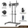 TAVR Mobile TV Stand Rolling TV Cart Floor Stand with Mount on Lockable Wheels Height Adjustable shelf for 32-70 inch Flat Screen or Curved TVs Monitors Display Trolley Stand Loading 110lbs TAVR Mobile TV Stand Rolling TV Cart Floor Stand with Mount on Lockable Wheels Height Adjustable shelf for 32-70 inch Flat Screen or Curved TVs Monitors Display Trolley Stand Loading 110lbs