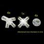 MEKTY Spare Parts for 3x3m Gazebo Awning Tent Feet Corner Center Connector 25/19mm