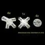 MEKTY Spare Parts for 3x3m Gazebo Awning Tent Feet Corner Center Connector 25/19mm