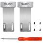 Studio 2 Hinge Replacement Headband Connector Metal Repair Parts Kit for Beats Studio 2.0 Wired/Wireless Over Ear Headphones (Silver)