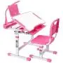 Forfar Kids Study Desk with LED Light Kids Desk and Chair Set Height Adjustable Children Desk and Chair Set with Storage Pull Out Drawer,Bookstand, Tilt Desktop
