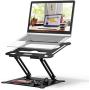 Adjustable Laptop Stand, FYSMY Ergonomic Portable Computer Stand with Heat-Vent to Elevate Laptop, 13 Lbs Heavy Duty Laptop Holder Compatible with MacBook, Air, Pro All Laptops (Black)