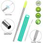 Fomuson 2 Pack Reusable Straws Metal Straw - Portable Stainless Steel Straw Telescopic Straw with Case, and are Suitable for Coffee, Juice, Smoothie, Milkshake