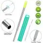 Fomuson 2 Pack Reusable Straws Metal Straw - Portable Stainless Steel Straw Telescopic Straw with Case, and are Suitable for Coffee, Juice, Smoothie, Milkshake