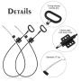 Magicfour Recliner Cable, 3 Pack Couch Recliner Replacement Cable Recliner Replacement Part Recliner Accessories with D-Ring Release Pull Handle for Ashley Sofa, Black