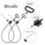 Magicfour Recliner Cable, 3 Pack Couch Recliner Replacement Cable Recliner Replacement Part Recliner Accessories with D-Ring Release Pull Handle for Ashley Sofa, Black